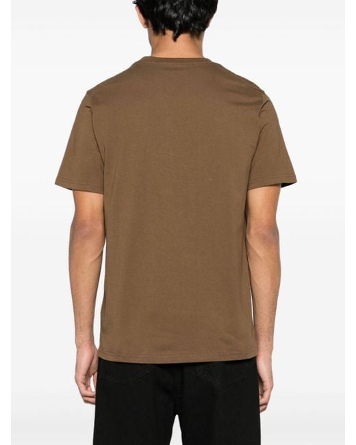 Carhartt Brown Logo-patch Cotton T-shirt for men