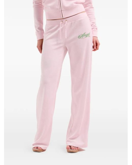 Juicy Couture Pink Angel Logo-Print Trousers