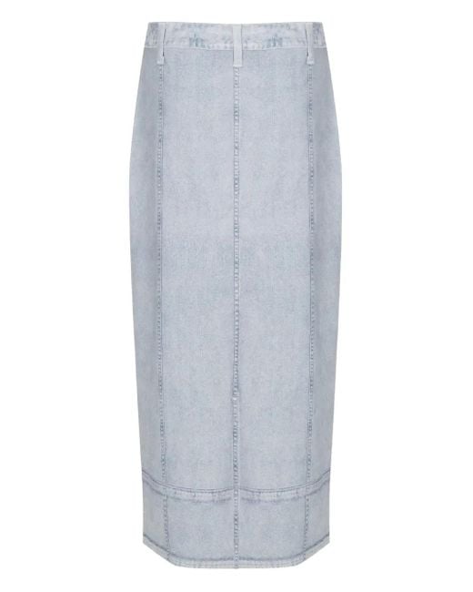 Rag & Bone Gray Denim Panelled Skirt