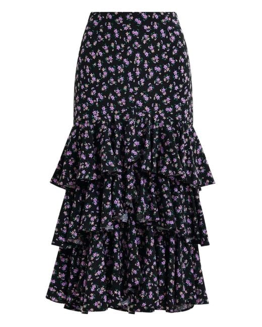 Essentiel Antwerp Rok Met Bloemenprint in het Blue