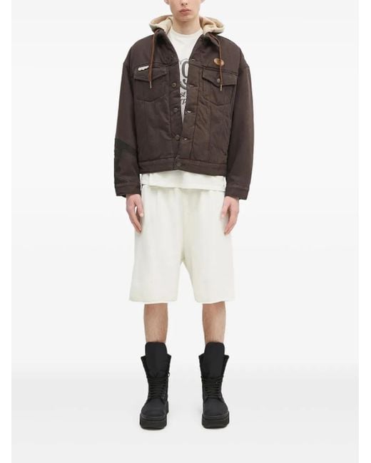 Aape By A Bathing Ape Brown Appliqué-Detail Denim Jacket for men