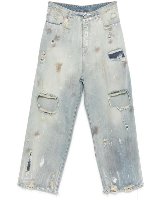 Vaqueros Trashed Vetements de color Gray