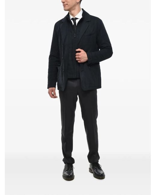 Corneliani Blue Quilted Jacket for men
