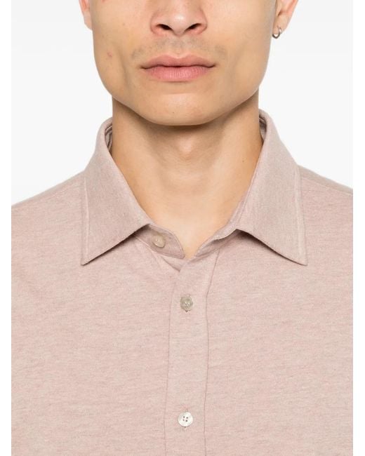 Etro Pink Button-Fastening Long-Sleeves Shirt for men
