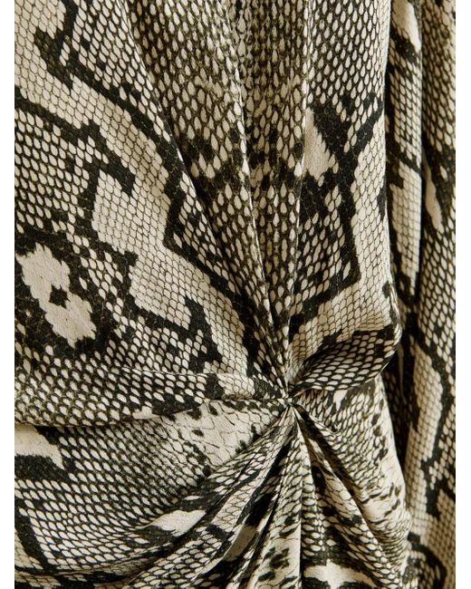 Essentiel Antwerp Gedrapeerde Asymmetrische Jurk Met Ballonmouwen in het Gray