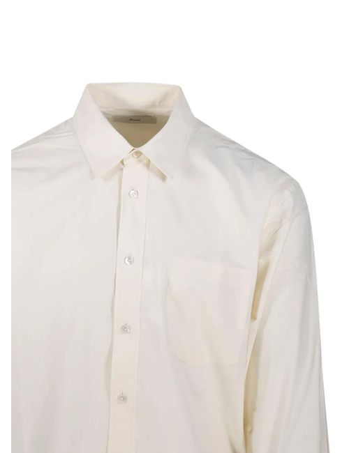 メンズ DUNST コットン シャツ White