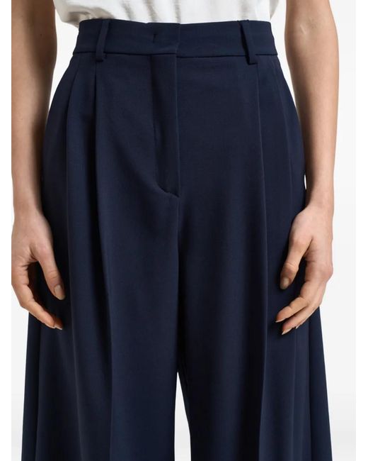 Weekend by Maxmara Blue High-Rise Wide-Leg Trousers