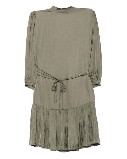 Ba&sh Gray Cyrilia V-Neck Tiered Dress