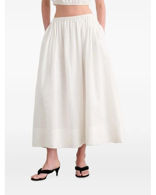 Toccin White Imogen Gathered Skirt