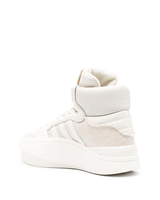 Y-3 White Centennial Contrast-Panel Sneakers