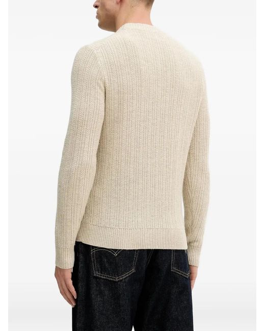 Hackett White Crew-Neck Sweater for men