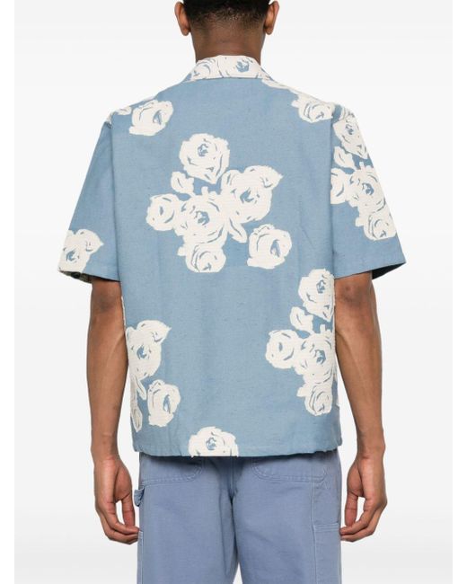 sunflower Cayo Hemd mit Blumenstickerei in Blue für Herren