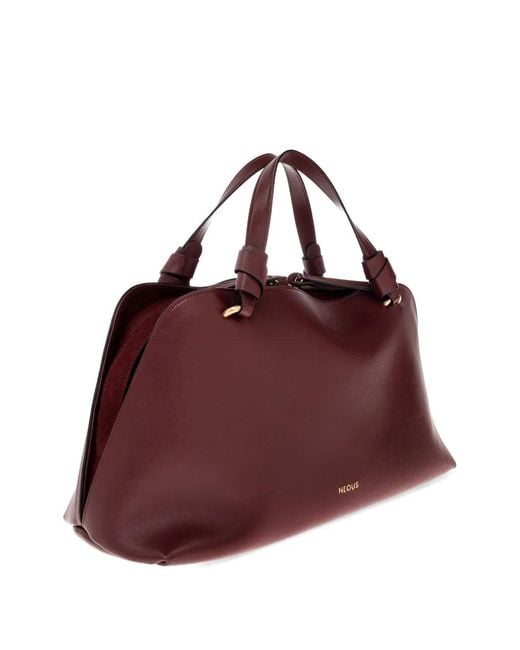 Neous Purple Aries Leather Tote Bag