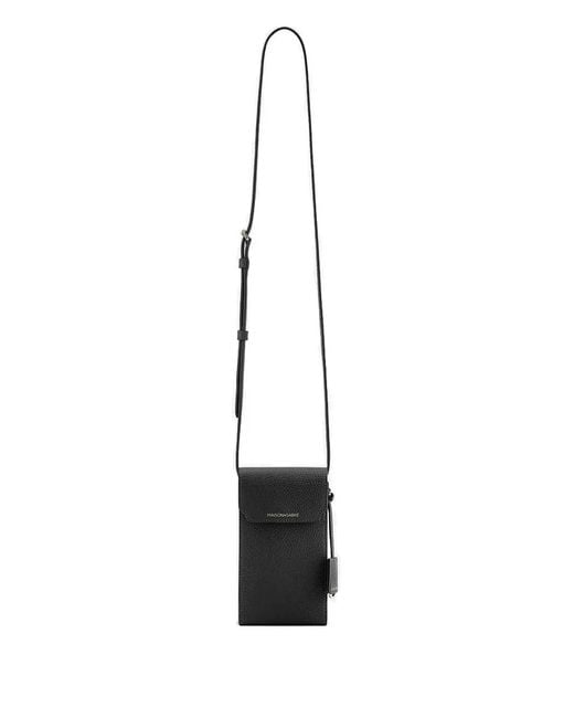 Maison De Sabre White Leather Phone Pouch