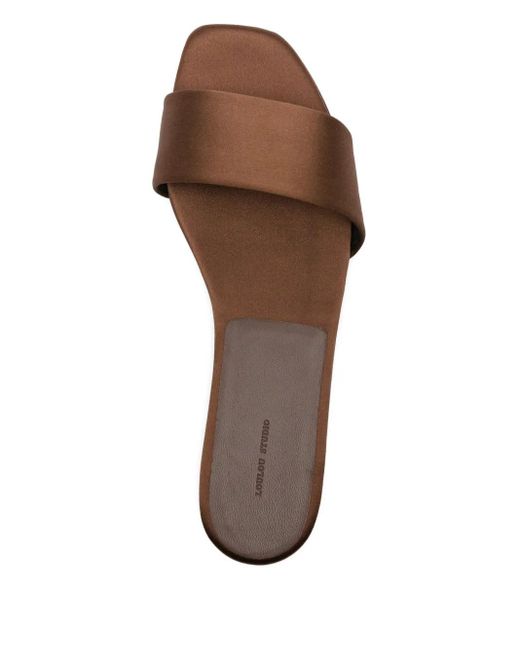 Loulou de Saison Brown Stella Satin Sandals