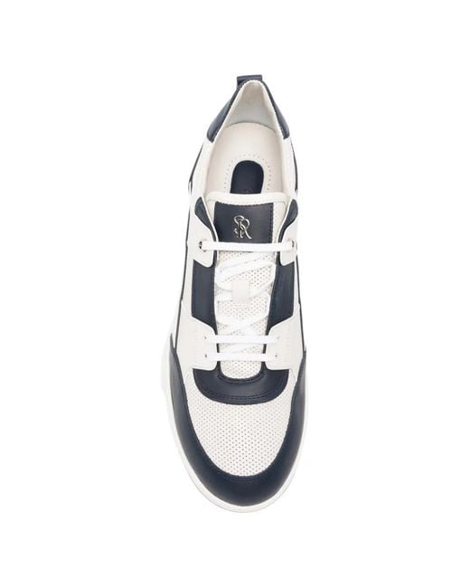 Stefano Ricci White Lace-Up Sneakers for men