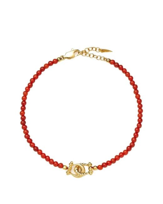 Missoma White Beaded Knotted-Link Bracelet