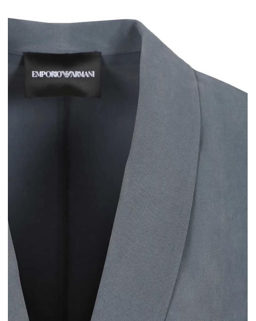 Emporio Armani Blue One-Button Blazer