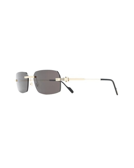 Cartier Gray Square-frame Sunglasses for men