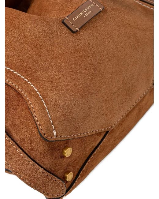 Gianni Chiarini Brown Sienna Drawstring Top Bucket Bag