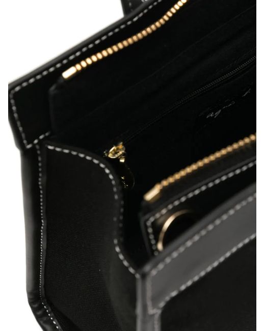 Agnes B. Black Canvas 2-Way Tote Bag