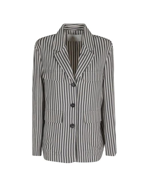 Tela Gray Tangeri Striped Jacket