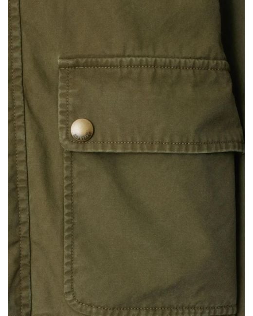 Chaqueta estilo militar de algodón Burberry de color Green
