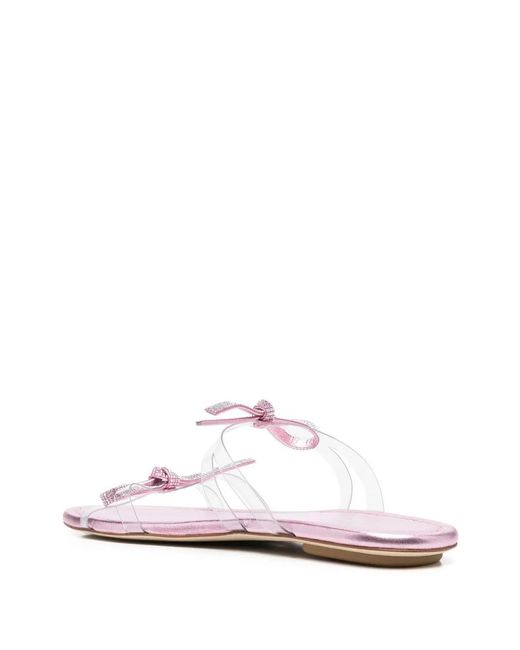 Stuart Weitzman White Sw Bow Slides