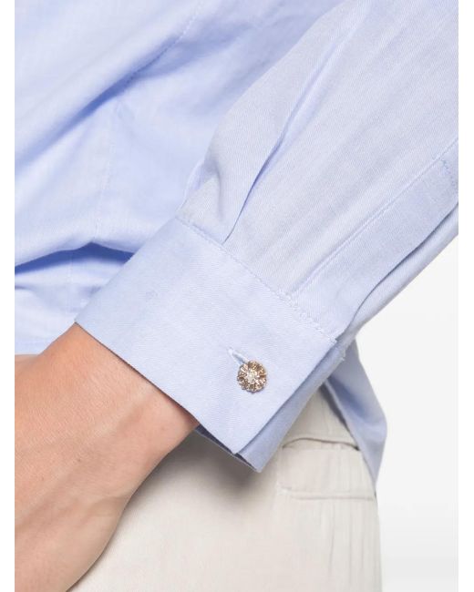 MAISON 123 White Carla Button-Up Shirt