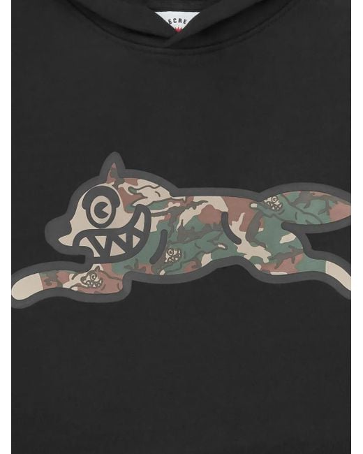 ICECREAM Black Camouflage-Print Hoodie for men