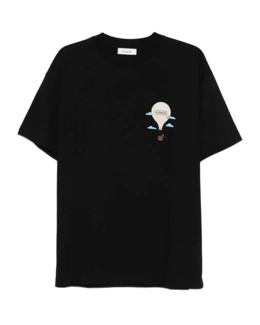 flâneur Hot Air Balloon T-Shirt in Black für Herren