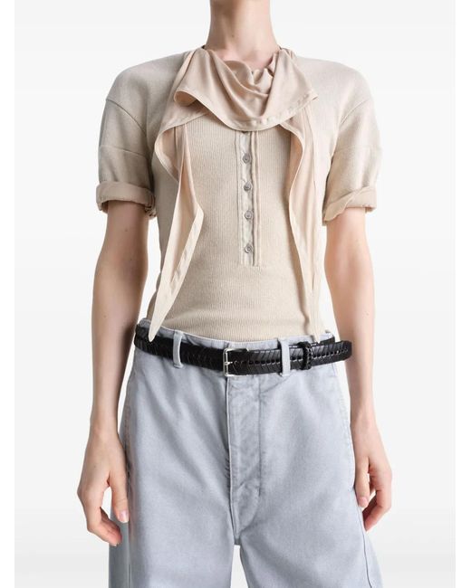 Lemaire White Braided Belt 30 Mm
