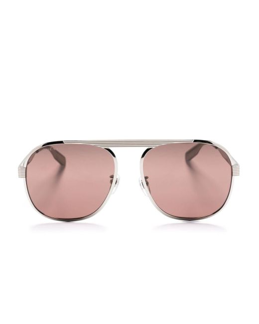 Gucci Pink Navigator-frame Sunglasses for men