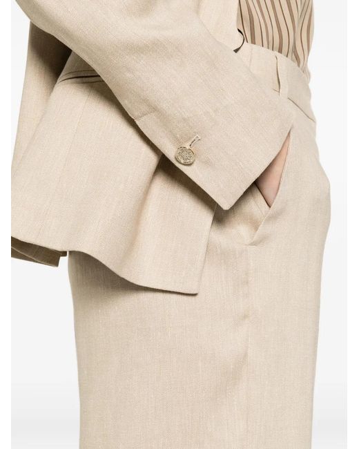 Marella White Linen Trousers