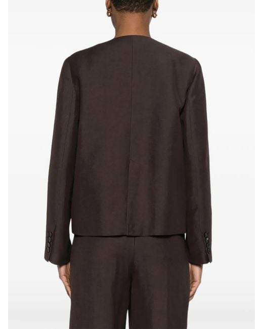 Liviana Conti Brown Buttoned Jacket