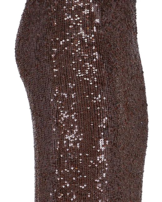 P.A.R.O.S.H. Brown Sequin Skirt