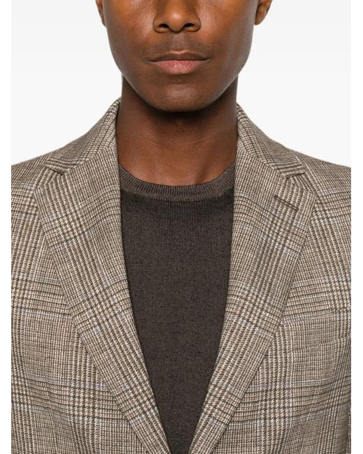 Circolo 1901 Brown Check-Pattern Blazer for men