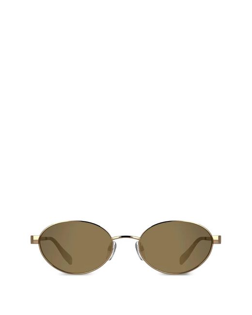Karl Lagerfeld Metallic Oval-Frame Sunglasses