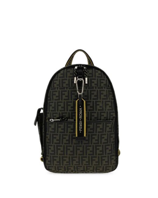 Fendi Black Climb Ff Zucca Backpack for men