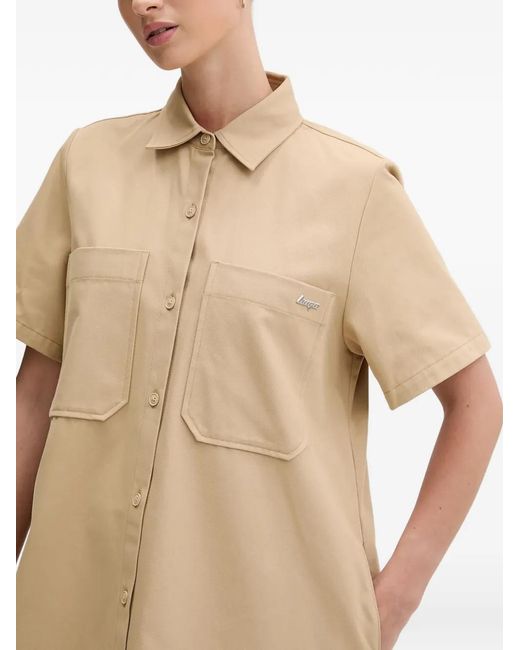 HUGO Natural Kandira Shirt Mini Dress