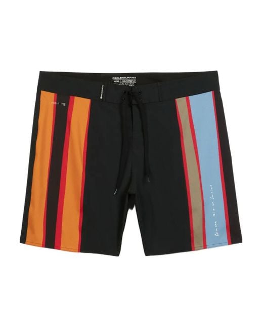 Osklen Aquaone Flex Triangle Badeshorts Mit Streifen in Black für Herren