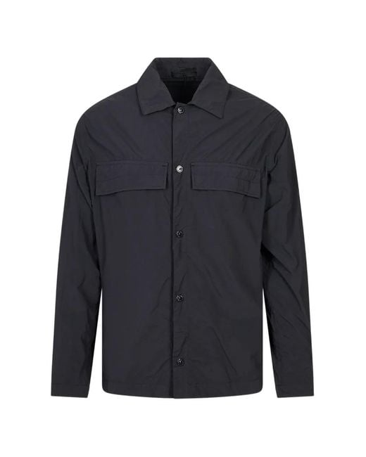 Stone Island Blue 1200044 Nylon Smerigliato_S.I. Ghost Shirt Jacket for men