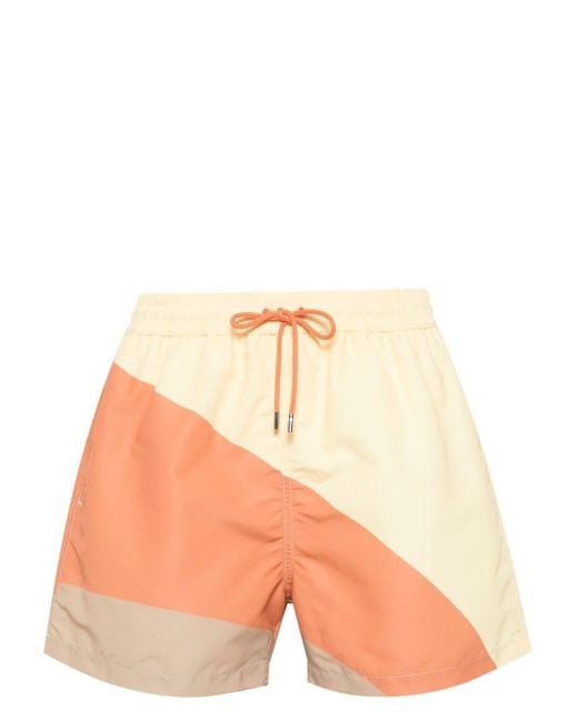 Paul Smith Pink Striped Swim Shorts for men