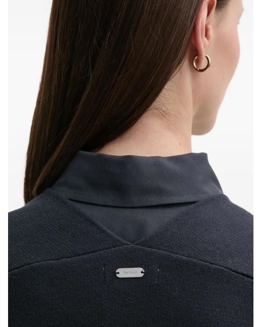 Barbour Blue Panelled Longline Cardigan