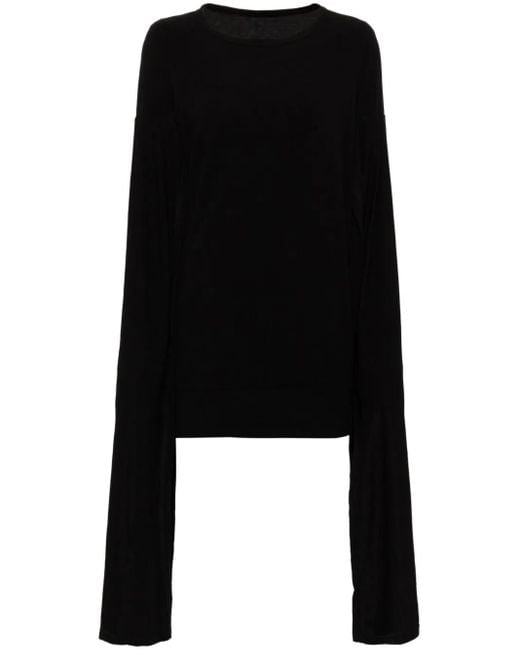 Yohji Yamamoto Black Layered Hanging Sleeves Top