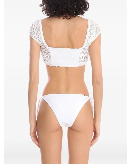 Amir Slama White Layered Bikini Set