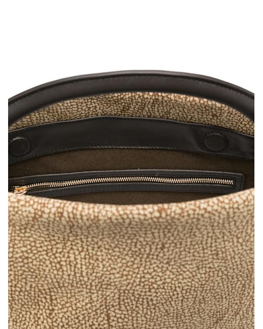 Borbonese Natural Medium Bice Detachable-Handle Tote Bag