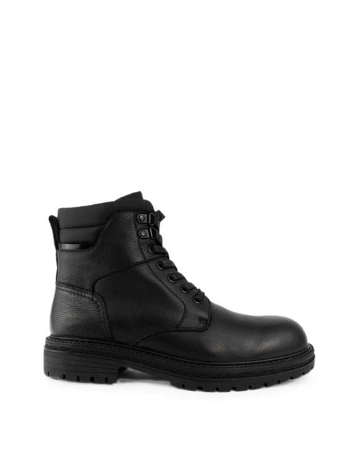 SERGIO MORETTI FIRENZE Black Lace-Up Boots for men