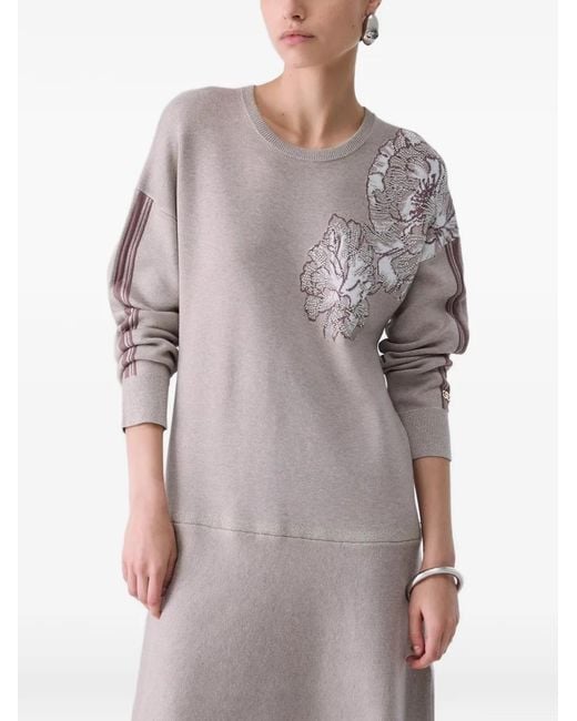Liu Jo Natural Short Jacquard Knit Dress