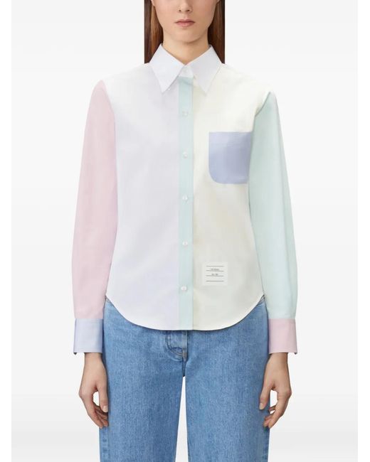 Thom Browne White Funmix Poplin Shirt